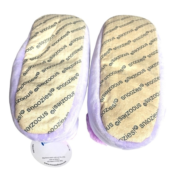 SNOOZIES Coffee & Wine Fuzzy Fun & Cozy Women’s Slipper Socks Sz L 9/10 Lilac - Picture 7 of 8